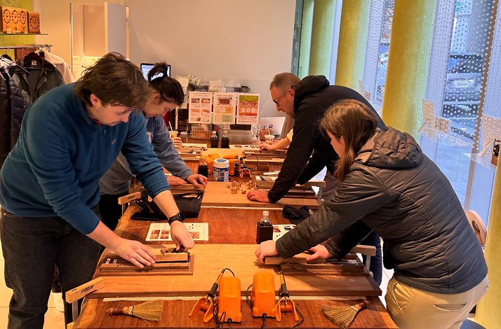 An action shot of the participants.