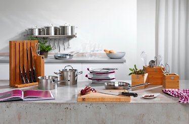 Display of kitchen utensils