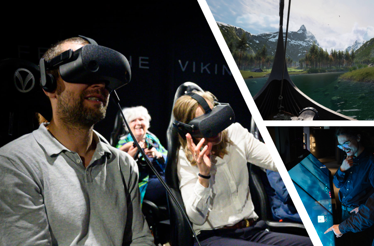 Visitors experience Viking history through immersive VR headsets.