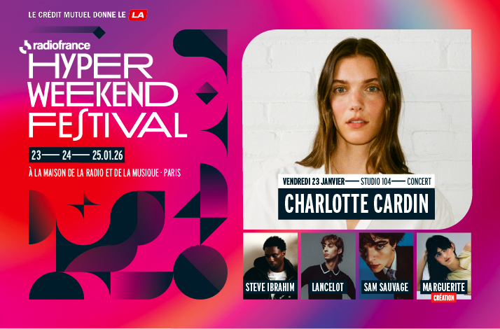 promotional poster for Hyperweekend Festival 2026 Places concert Charlotte Cardin