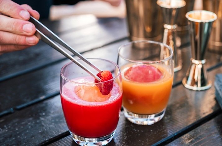 Signature cocktails served at  Club Moritzino.