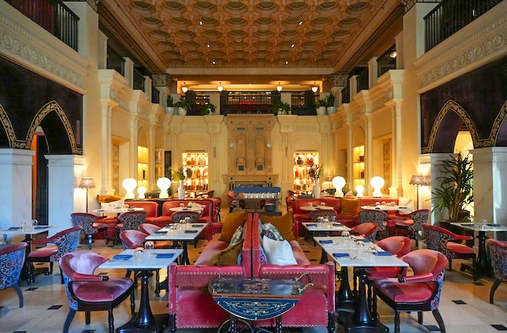 Elegant hotel lounge featured on the LA architecture and photography tour.