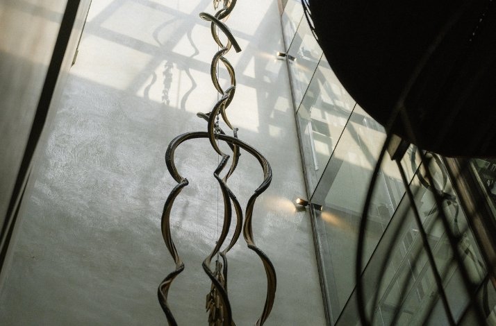 A large metal sculpture