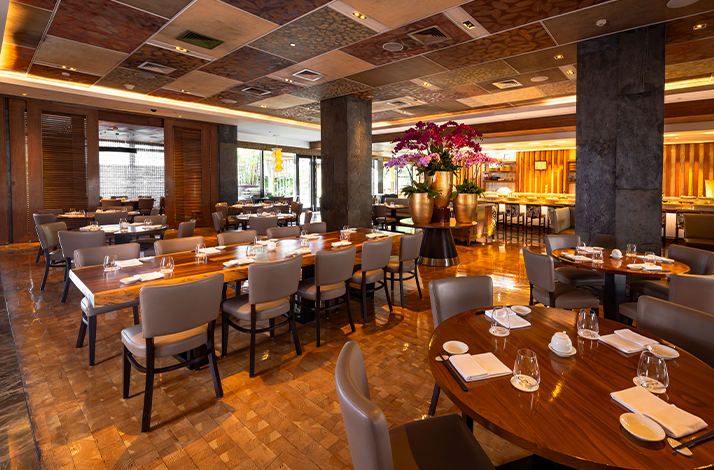 Dining area of the Nobu Manila restaurant, Manila, Philippines