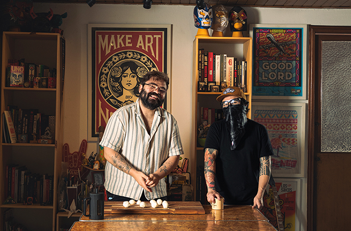 Tavo Garavato and Nicocina cooking Colombian dishes.
