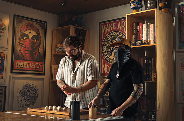 Tavo Garavato and Nicocina cooking Colombian dishes.