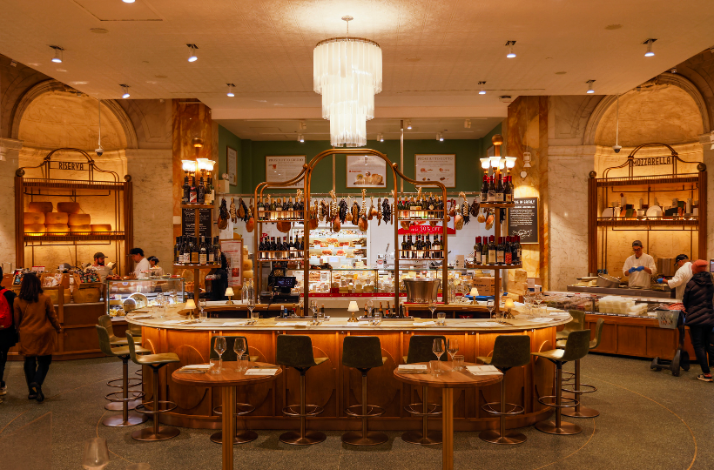 The interior view of Eataly Flatiron in New York City.