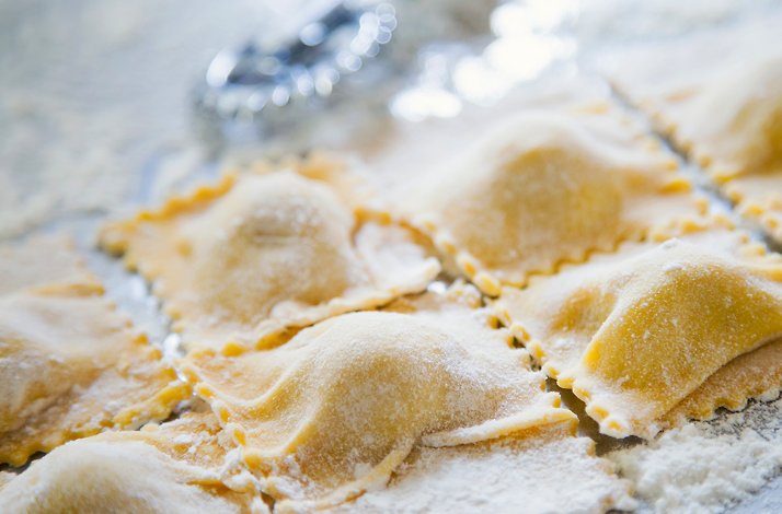 Fresh ravioli from scratch.