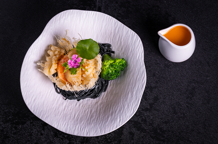 Elegant fine-dining dish from Crystal Dragon.