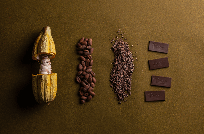 The process of making chocolate from the cacao bean