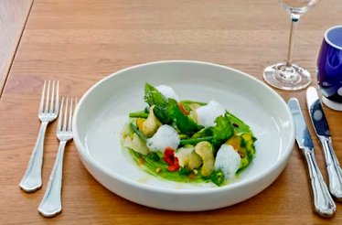 A dish by Chef Andrea Pomiato Colesso served at Galleria Ristorante.