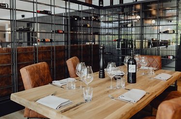 Tables served for guests at Il Sommelier.