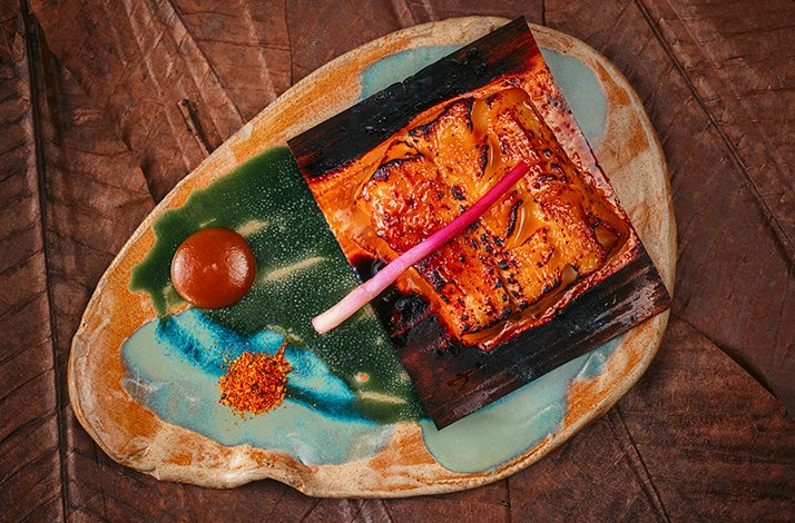 A black cod dish served at Sushisamba Dubai restaurant, Dubai, UAE.