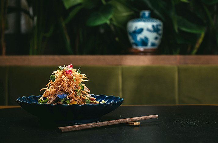 One of the modern Chinese cuisine dishes served at Mott 32 restaurant in Dubai.