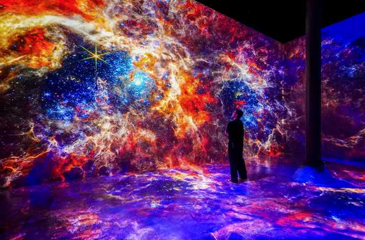 Immersive digital art installation experience at ARTECHOUSE NYC.