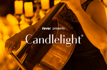 Promotional poster for Bad Bunny's beats illuminated by candlelight