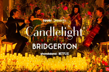 A promotional poster for  Bridgerton on strings event