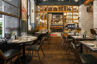 Interior of Zink Italian Cuisine restaurant.