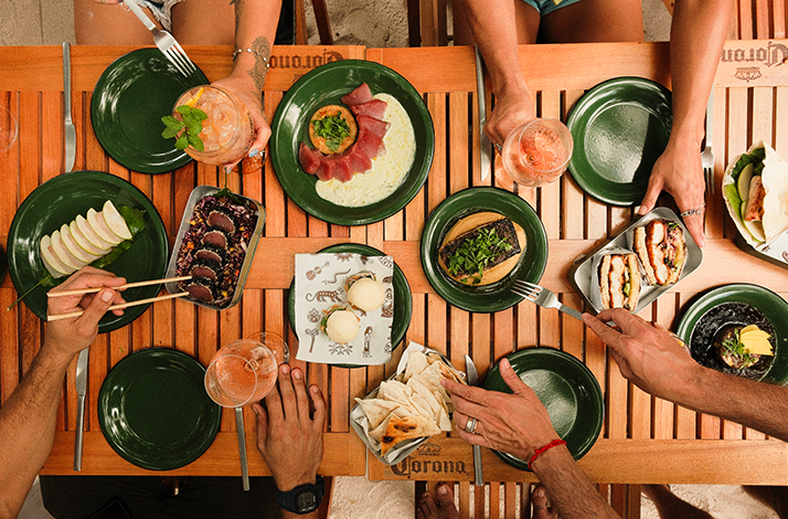 People enjoying the dishes served at the venue.