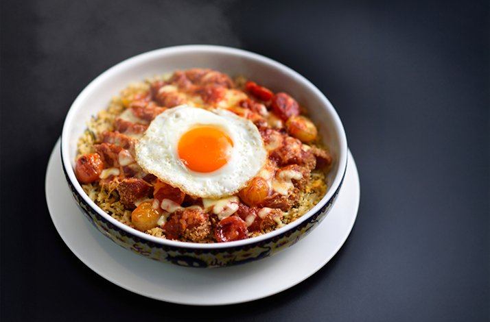 The dish ready to be served at the restaurant MIAN, Hong Kong.