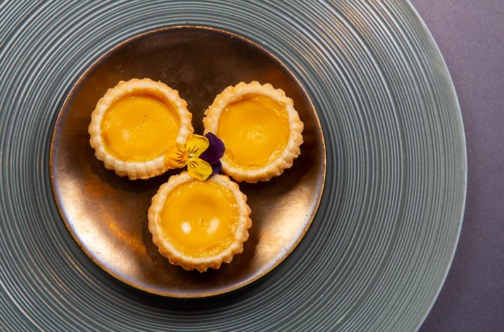 The dessert ready to be served at the restaurant MIAN, Hong Kong.