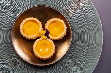 The dessert ready to be served at the restaurant MIAN, Hong Kong.