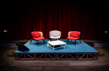 Stage at Teatro Franco Parenti in Milan.