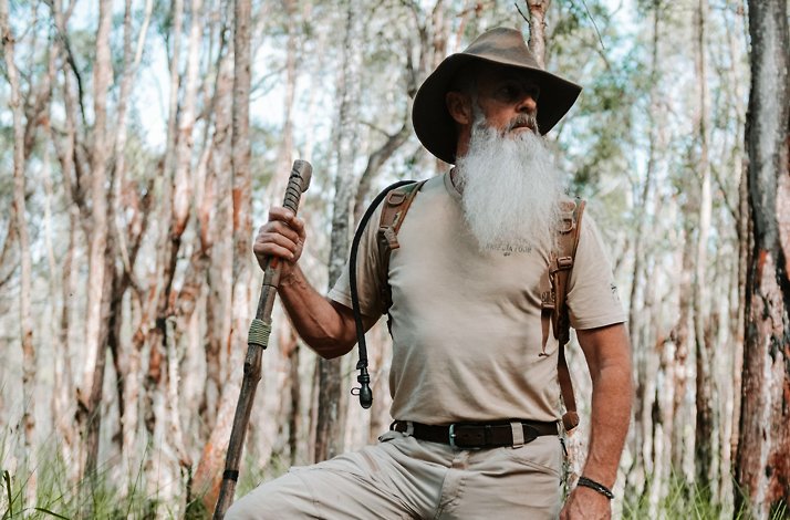 Rick J Petersen, a survivalist, bushcraft educator, and outdoor ambassador.