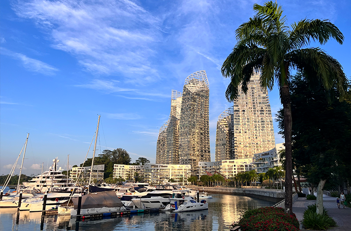 A view of Marina at Keppel Bay in Singapore.