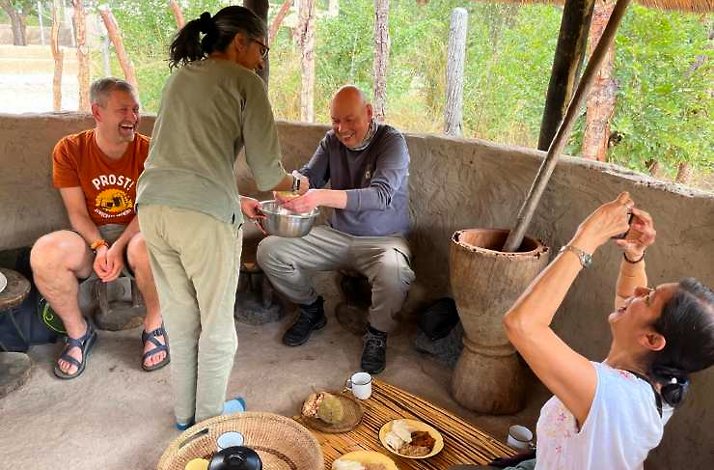 BaNambya cultural tour Zimbabwean cuisine tasting at Hwange National Park.