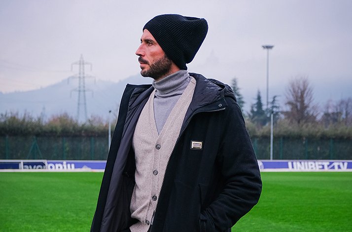 A portrait of  iconic Italian striker Giampaolo 