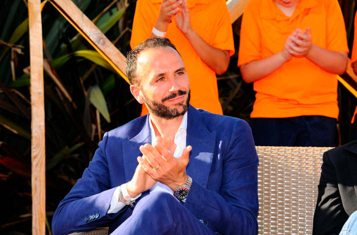 Former Italian football player Giampaolo Pazzini at a sporting event.