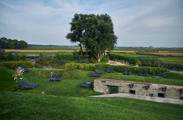 Fort Resort Beemster, a luxury wellness resort located in a historic fortress in the Netherlands.