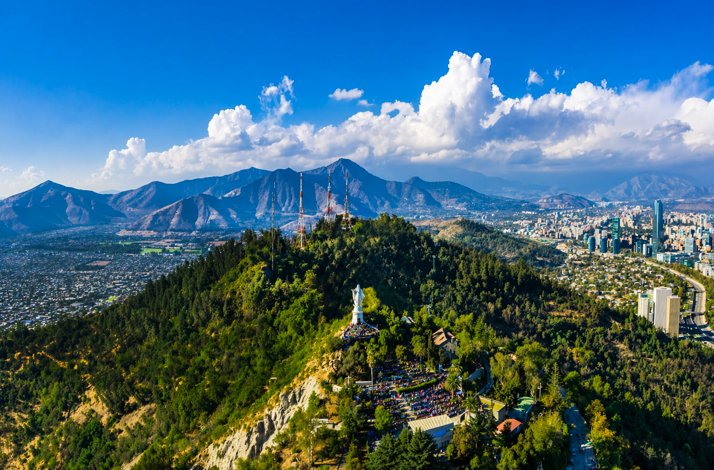 San Cristobal Hill panoramic view from top.