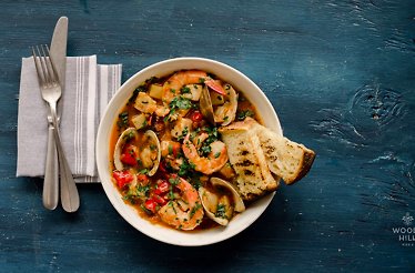 Summer seasonal seafood dish, prepared by Chef Charlie Foster