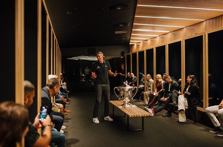A guide leading the private guided tour led by a former All Blacks legend
