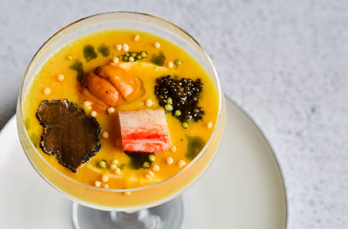 A luxurious starter at The Cavern restaurant.