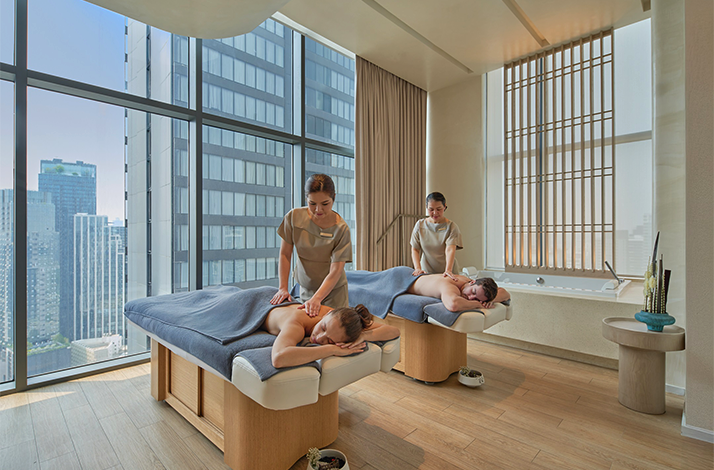 A view of the process inside The Spa by HARNN located at the InterContinental Bangkok Sukhumvit hotel.