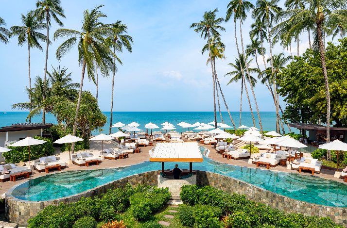 A view of the Nikki Beach Koh Samui.