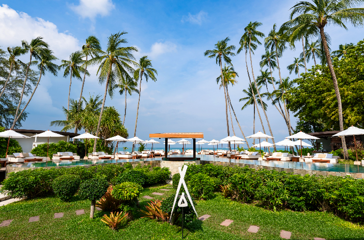 A view of the Nikki Beach Koh Samui.