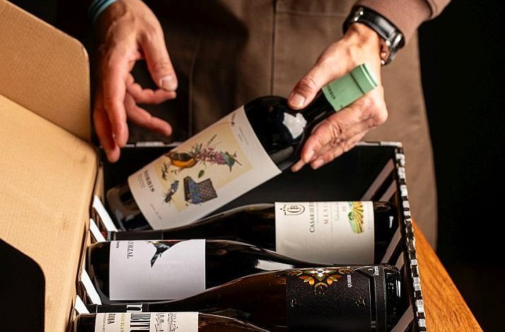 A box of wines paired to Spanish fine-dining served at El Camino.