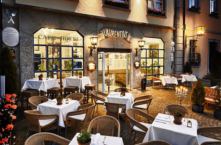 Terrace of Laurentius restaurant.