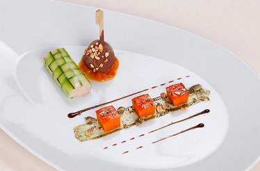 Dish served at Laurentius Michelin-starred restaurant.