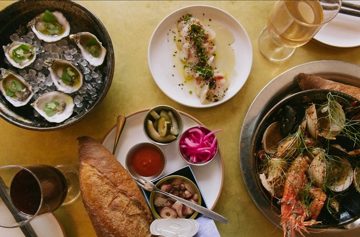 Dishes served at Crudo e Nudo.