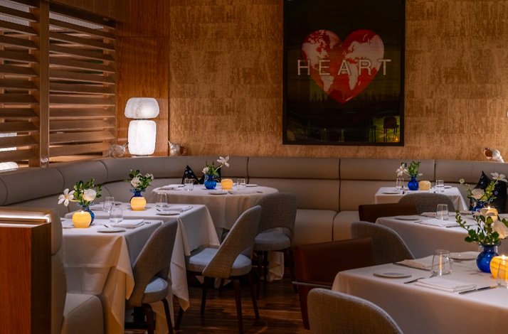 Tables served for guests at Marea Beverly Hills.