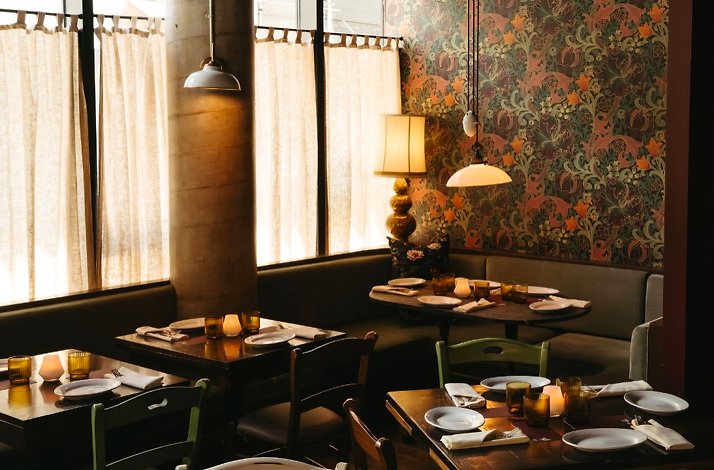 Tables served for guests at Piccolo Morini.