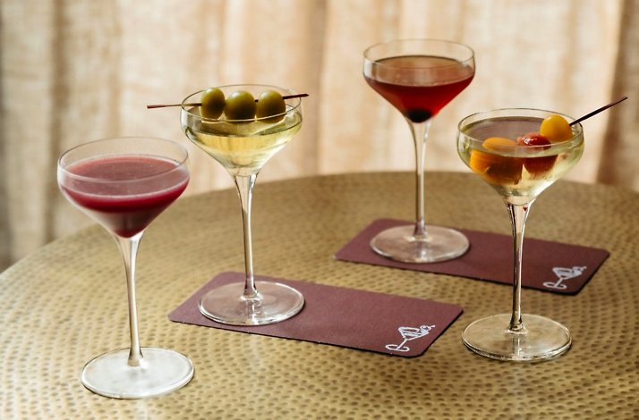 Selection of cocktails served at Piccolo Morini.
