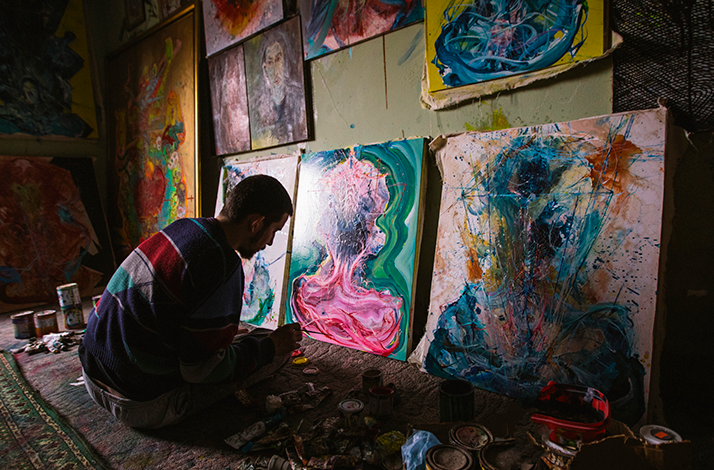 Local Vidigal artist's private studio.