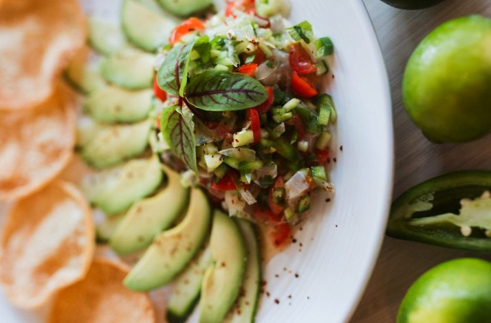 A fresh ceviche served at Zen Sushi.