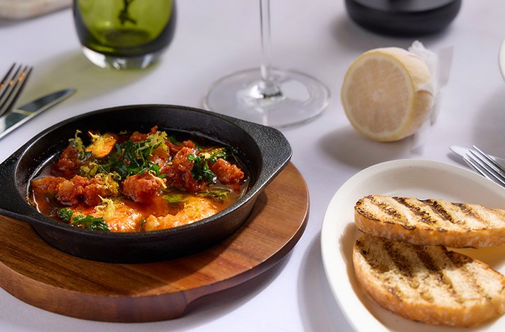Mediterranean dish at Whitcomb's, The Londoner hotel.